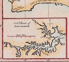 New Holland & the Adjacent Islands, Kincaid, London 1792 - hand coloured stretched canvas - ready to hang