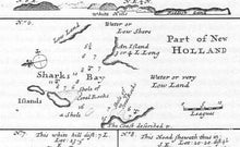 New Holland - Shark Bay from the Voyage of H.M.S. Roebuck 1699, Dampier - framed print - ready to hang