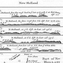 New Holland - Shark Bay from the Voyage of H.M.S. Roebuck 1699, Dampier - framed print - ready to hang