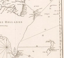 Nouvelle Hollande, Vaugondy 1756 - hand coloured framed print - ready to hang