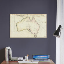 General Chart of Terra Australis or Australia, Flinders 1814 - Hand-Coloured Stretched Canvas