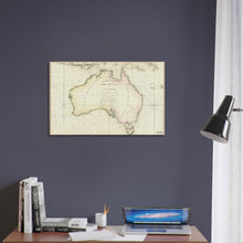 General Chart of Terra Australis or Australia, Flinders 1814 - Hand-Coloured Stretched Canvas
