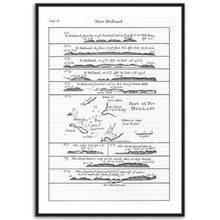 New Holland - Shark Bay from the Voyage of H.M.S. Roebuck 1699, Dampier - framed print - ready to hang