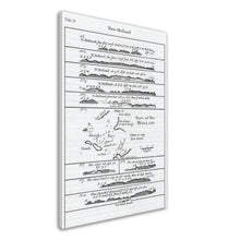 New Holland - Shark Bay from the Voyage of H.M.S. Roebuck 1699, Dampier - stretched canvas - ready to hang