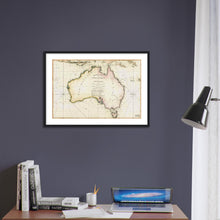 General Chart of Terra Australis or Australia, Flinders 1814 - hand coloured framed print - ready to hang