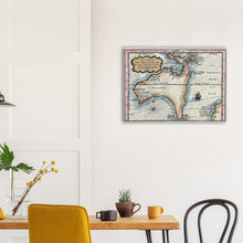 Carte Reduite Des Terres Australes, Bellin, Paris 1753 - hand coloured stretched canvas - ready to hang