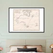 Nouvelle Hollande, Vaugondy 1756 - hand coloured framed print - ready to hang