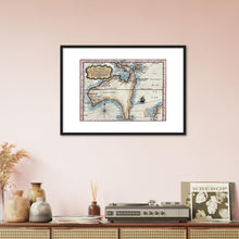 Carte Reduite Des Terres Australes, Bellin, Paris 1753 - hand coloured framed print - ready to hang