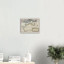 New Guinea, New Britain and New Holland, Moll, London 1720 - hand coloured stretched canvas - ready to hang