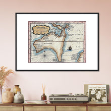 Carte Reduite Des Terres Australes, Bellin, Paris 1753 - hand coloured framed print - ready to hang