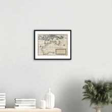 New Guinea, New Britain and New Holland, Moll, London 1720 - hand coloured framed print - ready to hang