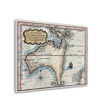 Carte Reduite Des Terres Australes, Bellin, Paris 1753 - hand coloured stretched canvas - ready to hang