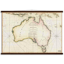 General Chart of Terra Australis or Australia, Flinders 1814 - hand coloured hanging print