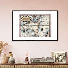 Carte Reduite Des Terres Australes, Bellin, Paris 1753 - hand coloured framed print - ready to hang