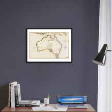 General Chart of Terra Australis or Australia, Flinders 1814 - hand coloured framed print - ready to hang