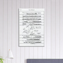 New Holland - Shark Bay from the Voyage of H.M.S. Roebuck 1699, Dampier - stretched canvas - ready to hang