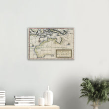 New Guinea, New Britain and New Holland, Moll, London 1720 - hand coloured stretched canvas - ready to hang