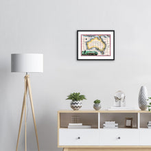 Nouvelle Hollande, Lapie, Paris 1811 - hand-coloured - framed print