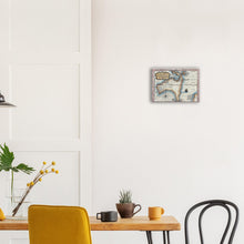 Carte Reduite Des Terres Australes, Bellin, Paris 1753 - hand coloured stretched canvas - ready to hang