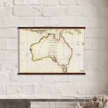 General Chart of Terra Australis or Australia, Flinders 1814 - hand coloured hanging print