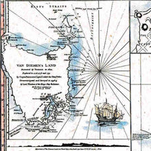 A New Chart of the Eastern Coast of New Holland, London, 1798 - stretched canvas - ready to hang
