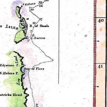 Van Diemens Land, Furneaux 1773, showing the track of the Adventure, Cook's Second Voyage - hand coloured stretched canvas - ready to hang
