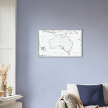 Novvelle Hollande, Freycinet, Voyage de Découvertes aux Terres Australes, Atlas Historique 1811 - First Published Full Map of Australia - stretched canvas - ready to hang