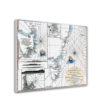 A New Chart of the Eastern Coast of New Holland, London, 1798 - stretched canvas - ready to hang