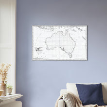 Novvelle Hollande, Freycinet, Voyage de Découvertes aux Terres Australes, Atlas Historique 1811 - First Published Full Map of Australia - stretched canvas - ready to hang