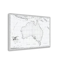 Novvelle Hollande, Freycinet, Voyage de Découvertes aux Terres Australes, Atlas Historique 1811 - First Published Full Map of Australia - stretched canvas - ready to hang