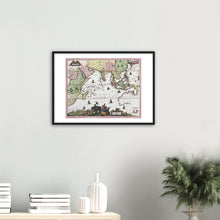 Nova Tabula India Orientals, Allardt, Amsterdam 1660 - hand-coloured framed print - ready to hang