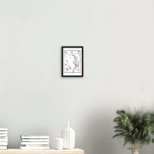 Van Diemens Land, Evans 1821 -hand coloured framed print - ready to hang