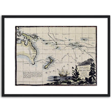 Nuove Scoperte Mare Del Sud, Zatta, Venice 1776 - hand coloured framed print - ready to hang