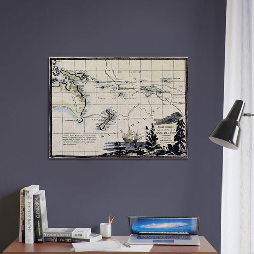 Nuove Scoperte Mare Del Sud, Zatta, Venice 1776 - stretched canvas - ready to hang