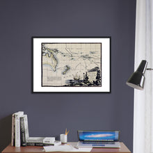 Nuove Scoperte Mare Del Sud, Zatta, Venice 1776 - hand coloured framed print - ready to hang