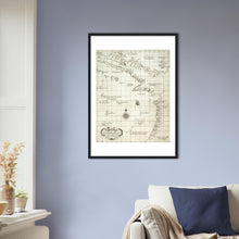 Terra Incognita , Torres Strait - hand coloured framed print - ready to hang