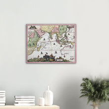 Nova Tabula India Orientals, Allardt, Amsterdam 1660 - hand coloured stretched canvas - ready to hang