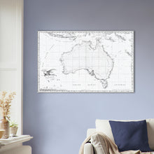 Novvelle Hollande, Freycinet, Voyage de Découvertes aux Terres Australes, Atlas Historique 1811 - First Published Full Map of Australia - stretched canvas - ready to hang