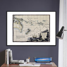 Nuove Scoperte Mare Del Sud, Zatta, Venice 1776 - hand coloured framed print - ready to hang