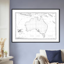Novvelle Hollande, Freycinet, Voyage de Découvertes aux Terres Australes, Atlas Historique 1811, First Published Full Map of Australia - framed print - ready to hang
