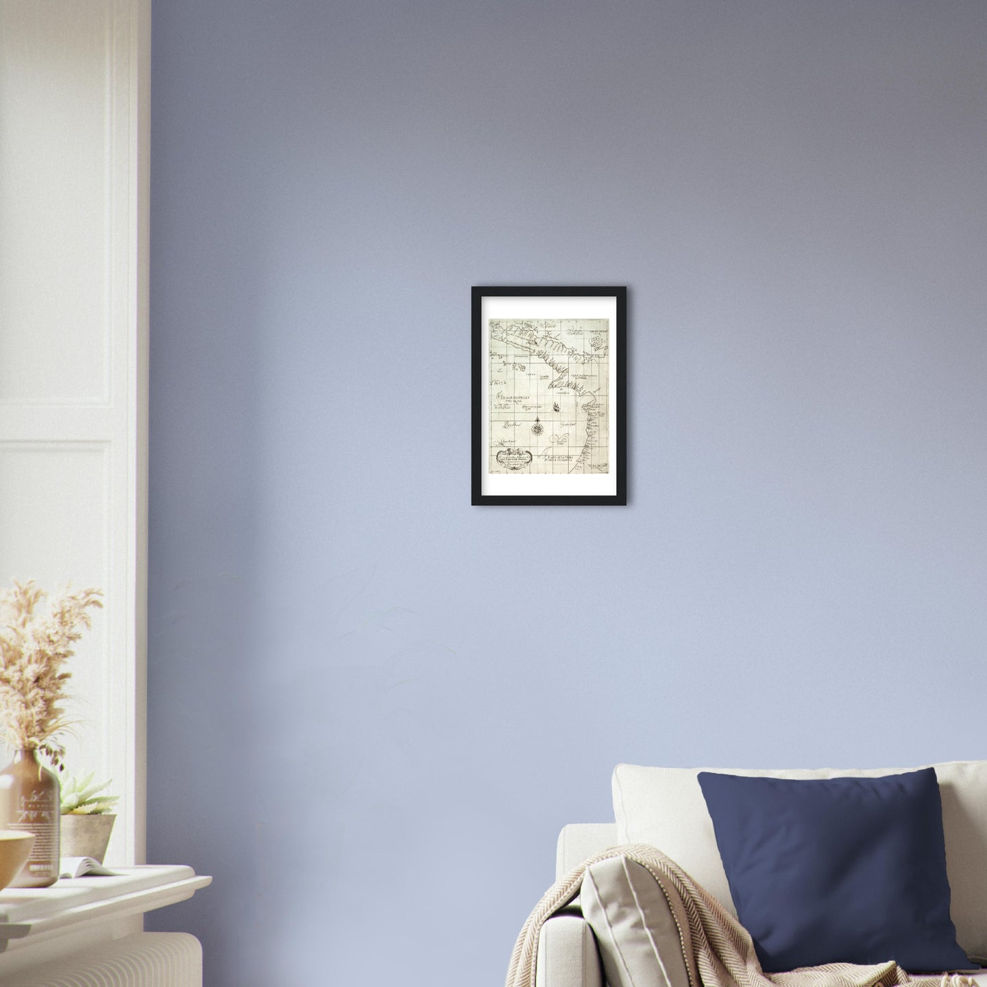 Terra Incognita , Torres Strait - hand coloured framed print - ready to hang